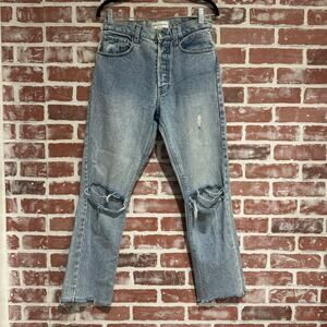 Elizabeth Sulcer x Miss Sixty Distressed Jeans 27 Y2K Straight Raw Hem